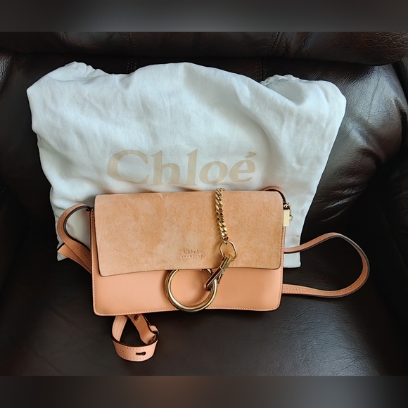 Chloe small Faye leather/suede shoulder/crossbody bag - Picture 4 of 7